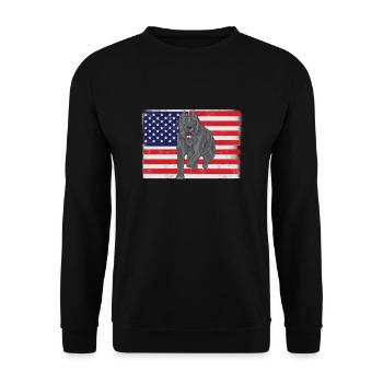 Cane Corso États-Unis - Sweat-shirt Unisexe - noir - Devant - Alina (178cm) & Michal (187cm)