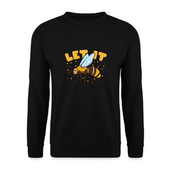 Let it Bee - Unisex Pullover - Schwarz - Vorne - Alina (178cm) & Michal (187cm)