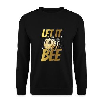 Let It Bee Bee Beekeeper Honey Bee - Unisex Sweatshirt - black - Front - Alina (178cm) & Michal (187cm)