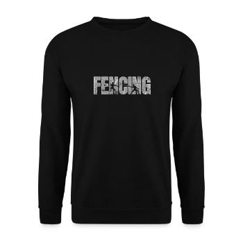 Fencing Fencer Swordsman - Unisex Sweatshirt - black - Front - Alina (178cm) & Michal (187cm)