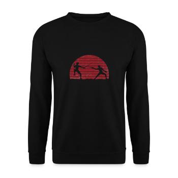 Fencing Fencing duel - Unisex Sweatshirt - black - Front - Alina (178cm) & Michal (187cm)