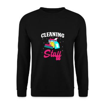 From 250km/h my broom pulls a little to the right - Unisex Sweatshirt - black - Front - Alina (178cm) & Michal (187cm)