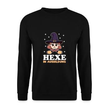 Hexe In Ausbildung - Unisex Pullover - Schwarz - Vorne - Alina (178cm) & Michal (187cm)