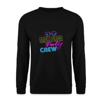 Malle Party Crew - Unisex Sweatshirt - black - Front - Alina (178cm) & Michal (187cm)