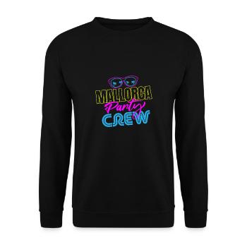 Malle Party Crew - Unisex Sweatshirt - black - Front - Alina (178cm) & Michal (187cm)