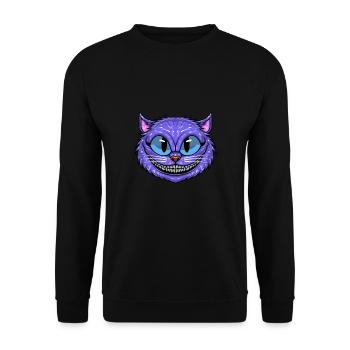 Drôle de chat du Cheshire - Sweat-shirt Unisexe - noir - Devant - Alina (178cm) & Michal (187cm)