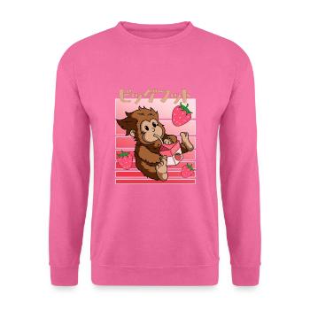 Milkshake aux fraises Bigfoot Kawaii - Sweat-shirt Unisexe - rose - Devant