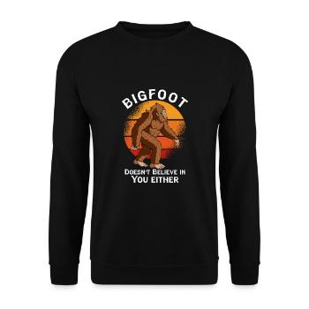 Bigfoot ne croit pas en vous non plus - Sweat-shirt Unisexe - noir - Devant - Alina (178cm) & Michal (187cm)