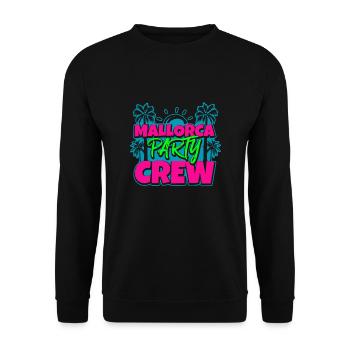 Malle Party Crew - Unisex Sweatshirt - black - Front - Alina (178cm) & Michal (187cm)