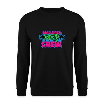 Malle Party Crew - Unisex Sweatshirt - black - Front - Alina (178cm) & Michal (187cm)