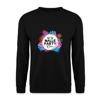 Malle Party Crew - Unisex Sweatshirt - black - Front - Alina (178cm) & Michal (187cm)