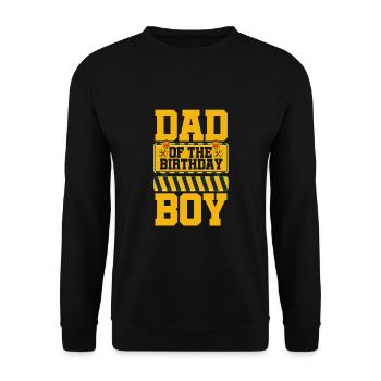 Papa du garçon d’anniversaire - Sweat-shirt Unisexe - noir - Devant - Alina (178cm) & Michal (187cm)