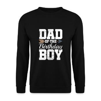 Papa du garçon d’anniversaire - Sweat-shirt Unisexe - noir - Devant - Alina (178cm) & Michal (187cm)