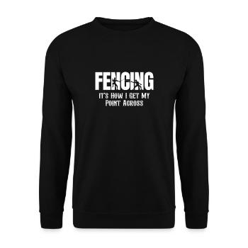 Clôturer comment je fais passer mon message - Sweat-shirt Unisexe - noir - Devant - Alina (178cm) & Michal (187cm)