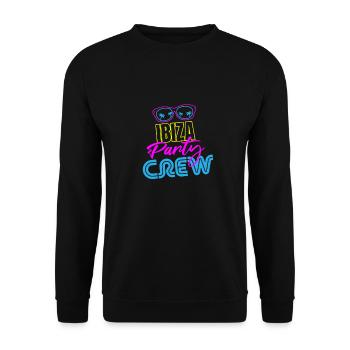 Ibiza Party Crew - Unisex Pullover - Schwarz - Vorne - Alina (178cm) & Michal (187cm)