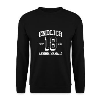 Endlich 18 Geburtstag Ich Kann Alles Ich Weiß - Unisex Pullover - Schwarz - Vorne - Alina (178cm) & Michal (187cm)