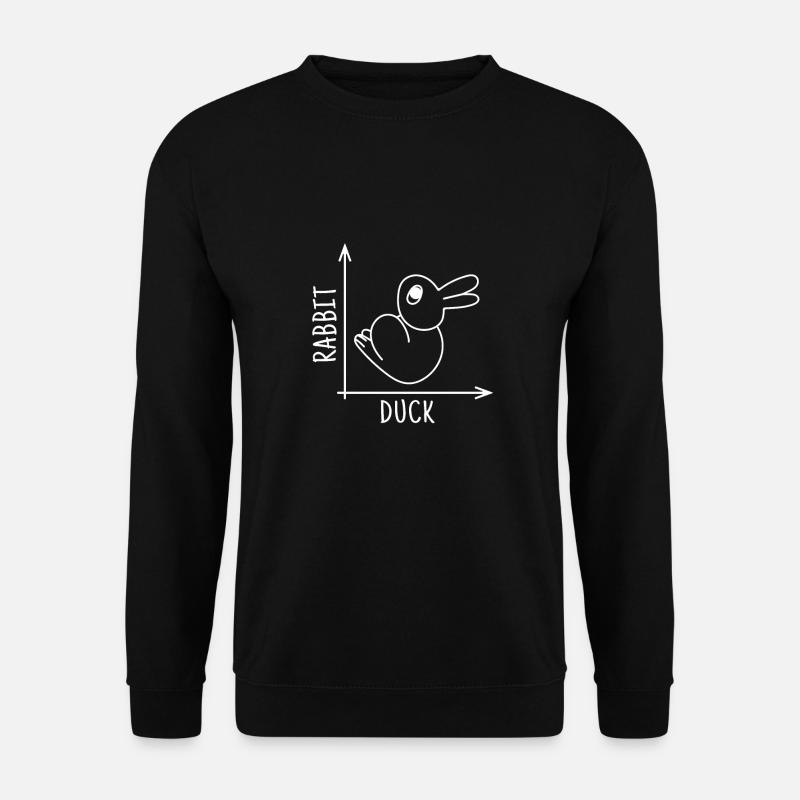 Rabbit Duck Illusion - Unisex Pullover - Schwarz