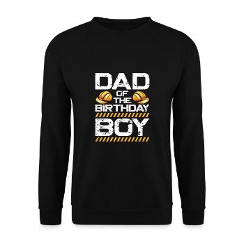 Dad Of The Birthday Boy - Unisex Pullover - Schwarz - Vorne - Alina (178cm) & Michal (187cm)