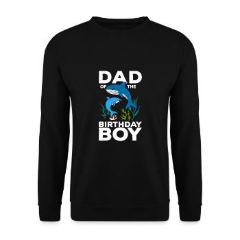 Dad Of The Birthday Boy - Unisex Pullover - Schwarz - Vorne - Alina (178cm) & Michal (187cm)