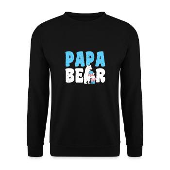 Papa Bear - Unisex Sweatshirt - black - Front - Alina (178cm) & Michal (187cm)