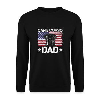 Cane Corso Papa - Sweat-shirt Unisexe - noir - Devant - Alina (178cm) & Michal (187cm)