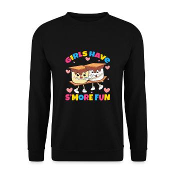 Girls Have S'more Fun - Unisex Sweatshirt - black - Front - Alina (178cm) & Michal (187cm)