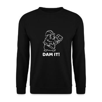 Dam It - Unisex Sweatshirt - black - Front - Alina (178cm) & Michal (187cm)