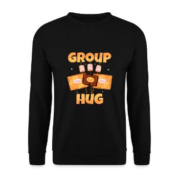 Câlin de groupe - Sweat-shirt Unisexe - noir - Devant - Alina (178cm) & Michal (187cm)