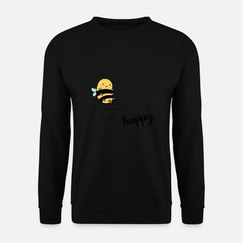 Bee Happy - Unisex Pullover - Schwarz