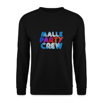 Malle Party Crew - Unisex Sweatshirt - black - Front - Alina (178cm) & Michal (187cm)