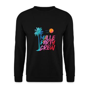 Malle Party Crew - Unisex Sweatshirt - black - Front - Alina (178cm) & Michal (187cm)