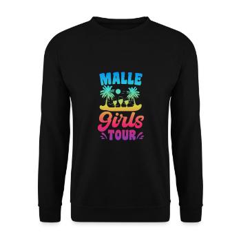 Malle Girls Tour - Unisex Pullover - Schwarz - Vorne - Alina (178cm) & Michal (187cm)