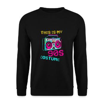 This Is My 90s Costume - Unisex Sweatshirt - black - Front - Alina (178cm) & Michal (187cm)