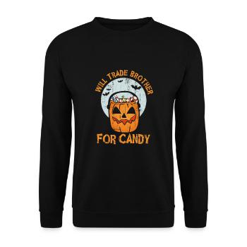 Will Trade Brother For Candy - Unisex Pullover - Schwarz - Vorne - Alina (178cm) & Michal (187cm)