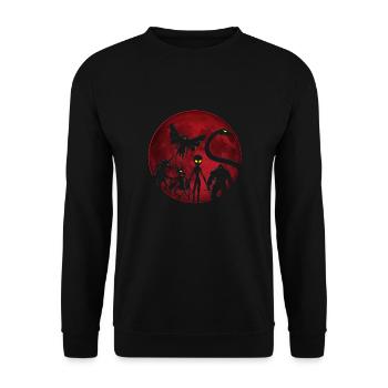 Cryptozoology Cryptids Crew - Unisex Sweatshirt - black - Front - Alina (178cm) & Michal (187cm)