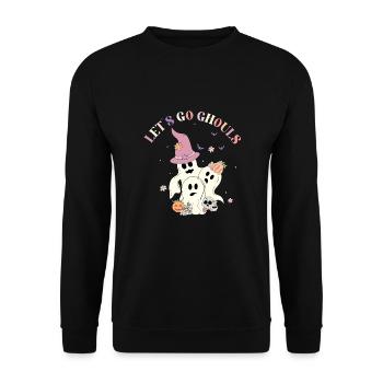 Let's Go Ghouls - Unisex Sweatshirt - black - Front - Alina (178cm) & Michal (187cm)