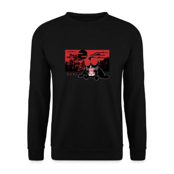 Mothman Strawberry Milkshake - Sweat-shirt Unisexe - noir - Devant - Alina (178cm) & Michal (187cm)