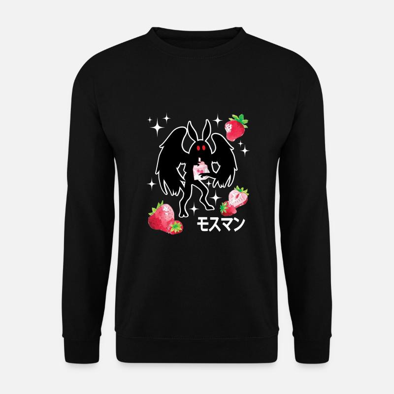 Mothman Erdbeereen Shake - Unisex Pullover - Schwarz