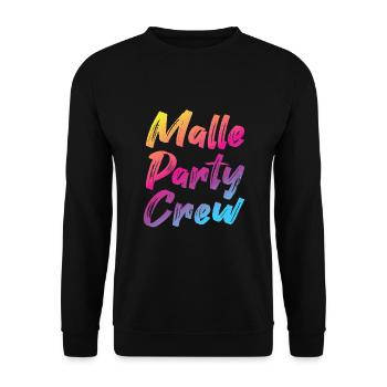 Malle Party Crew - Unisex Sweatshirt - black - Front - Alina (178cm) & Michal (187cm)