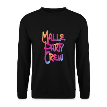 Malle Party Crew - Unisex Sweatshirt - black - Front - Alina (178cm) & Michal (187cm)