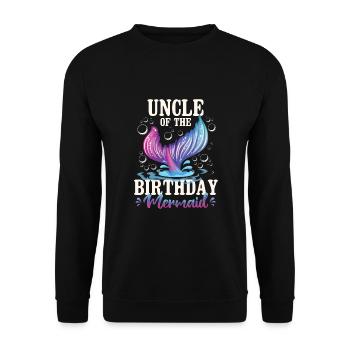 Uncle Of The Birthday Girl - Unisex Pullover - Schwarz - Vorne - Alina (178cm) & Michal (187cm)