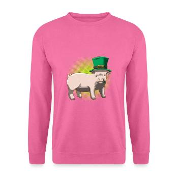 Glücksschwein St. Patricks Day - Unisex Pullover - Pink - Vorne