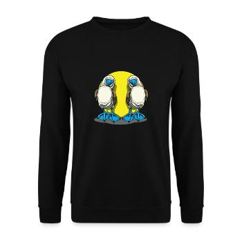 Galapagos Blue-footed Couple - Unisex Sweatshirt - black - Front - Alina (178cm) & Michal (187cm)