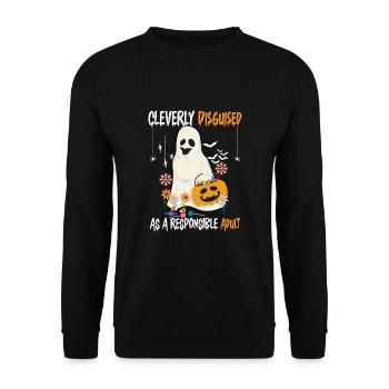 Cleverly Disguised As A Responsible Adult - Unisex Sweatshirt - black - Front - Alina (178cm) & Michal (187cm)
