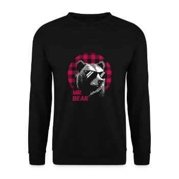 M. Bear - Sweat-shirt Unisexe - noir - Devant - Alina (178cm) & Michal (187cm)