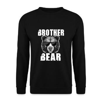 Frère Ours - Sweat-shirt Unisexe - noir - Devant - Alina (178cm) & Michal (187cm)