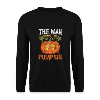 The Man Behind The Pumpkin - Unisex Sweatshirt - black - Front - Alina (178cm) & Michal (187cm)