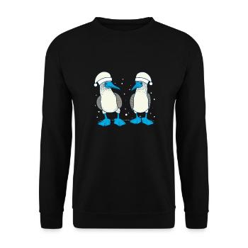 Christmas Blue-footed - Unisex Sweatshirt - black - Front - Alina (178cm) & Michal (187cm)