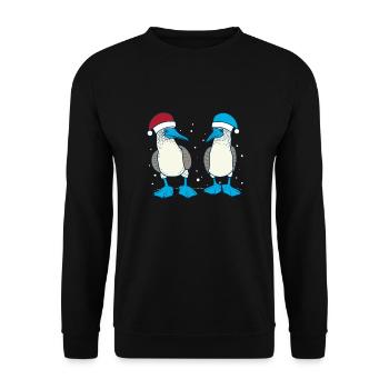 Blue-footed booby Christmas - Unisex Sweatshirt - black - Front - Alina (178cm) & Michal (187cm)