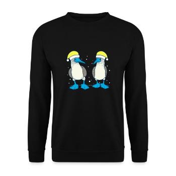 Blue-footed booby Christmas - Unisex Sweatshirt - black - Front - Alina (178cm) & Michal (187cm)